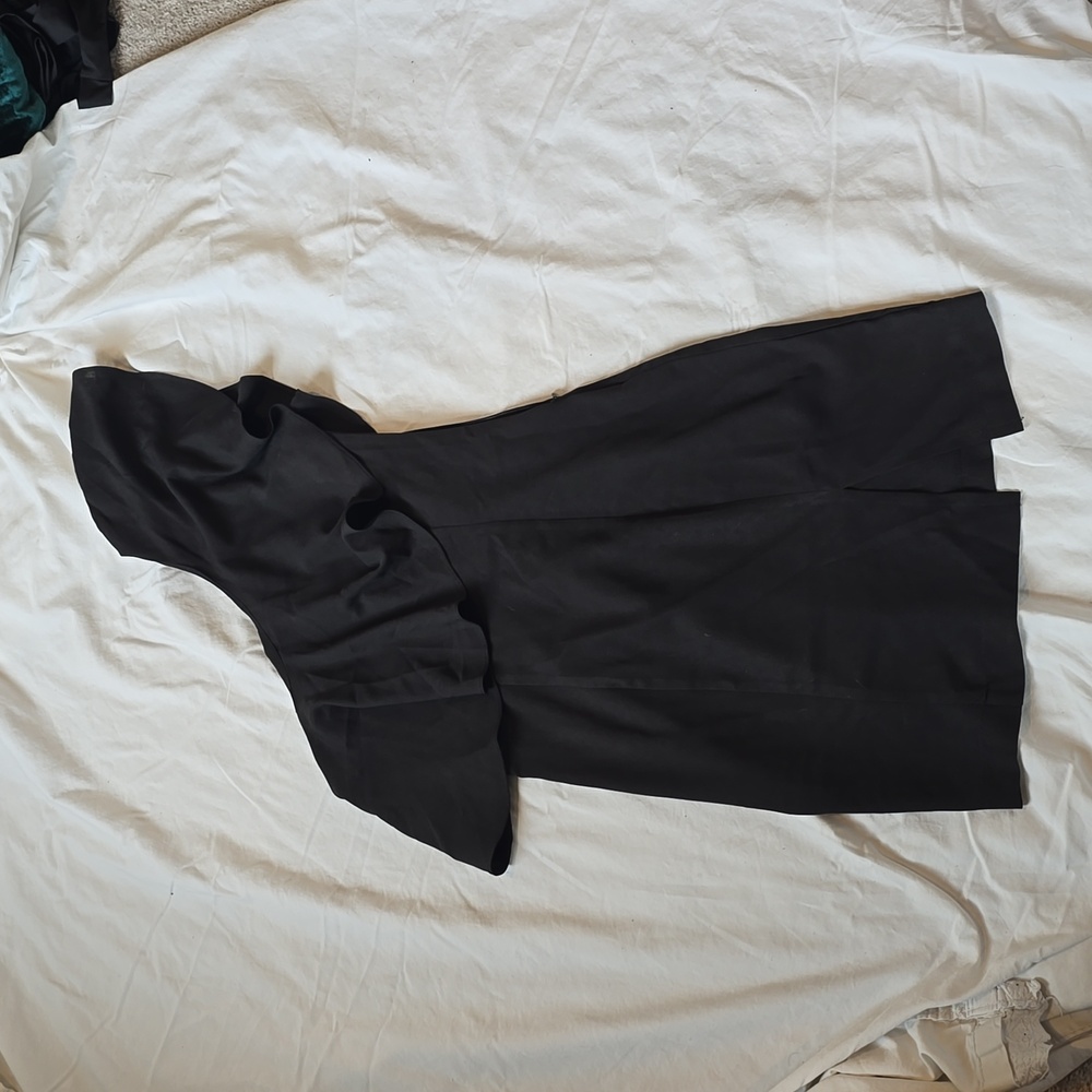 One shoulder black dress